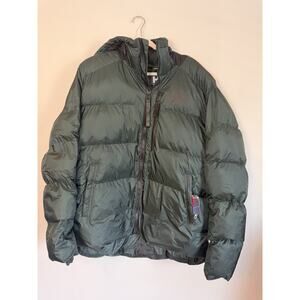 Helly Henson Men's Hooded Puffer Coat Waterproof Insulated Dark Green 2XL NWT